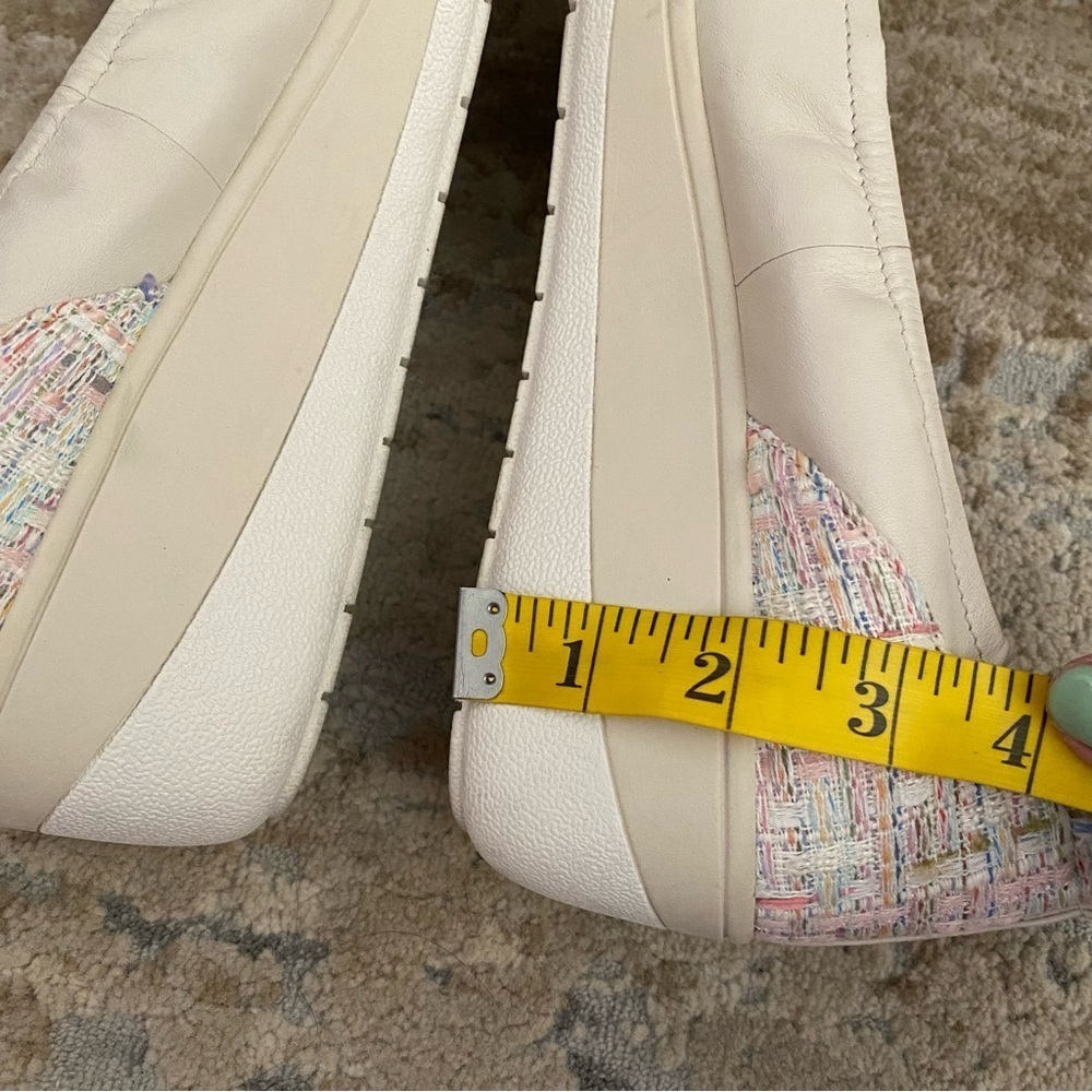 Vionic Jacey Wedge Pumps Slip On Heels Comfort Shoes Leather Tweed Cream: 11 - Picture 7 of 11